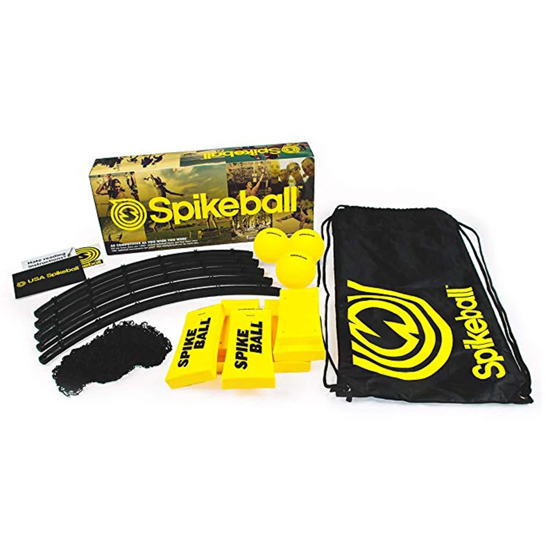 Спайк Набор для игры в мяч Мини пляжный газон волейбол с 3 шариками Spikeball фитнес оборудование для спорта на открытом воздухе команды