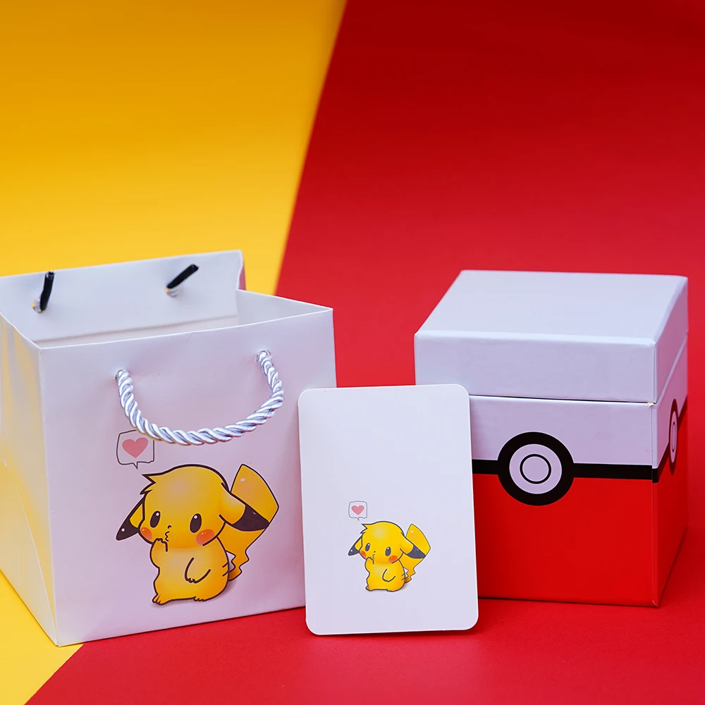 

Anime Pokemon Pikachu Cosplay Props Kawaii Poke Ball Paper Gift Bag Box Greeting Card Party Birthday Christmas Storage Box Gift