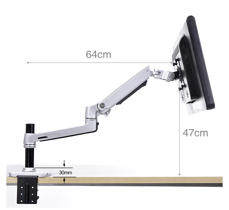DL-8012 ЖК-экран Настольный полный движения 17-3" монитор Стенд механический пружинный кронштейн алюминиевый монитор Поддержка загрузки 10 кг