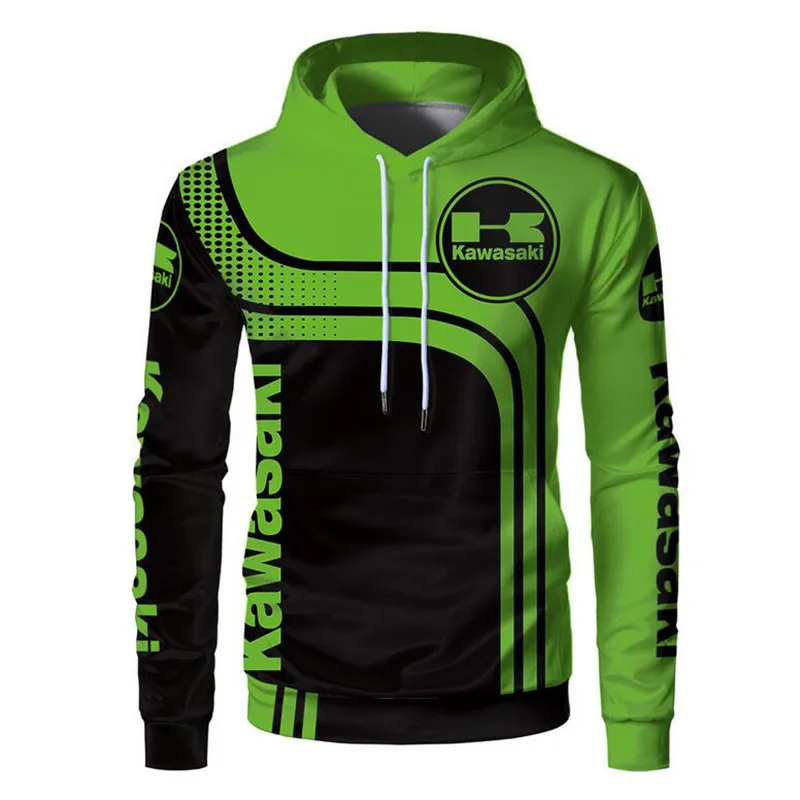 

2020 For Kawasaki Hoody Men Casual Hoodies Racing Team Sweatshirt Riding Jacket Motorcycle Racing Sweatshirts Motocross Jersey