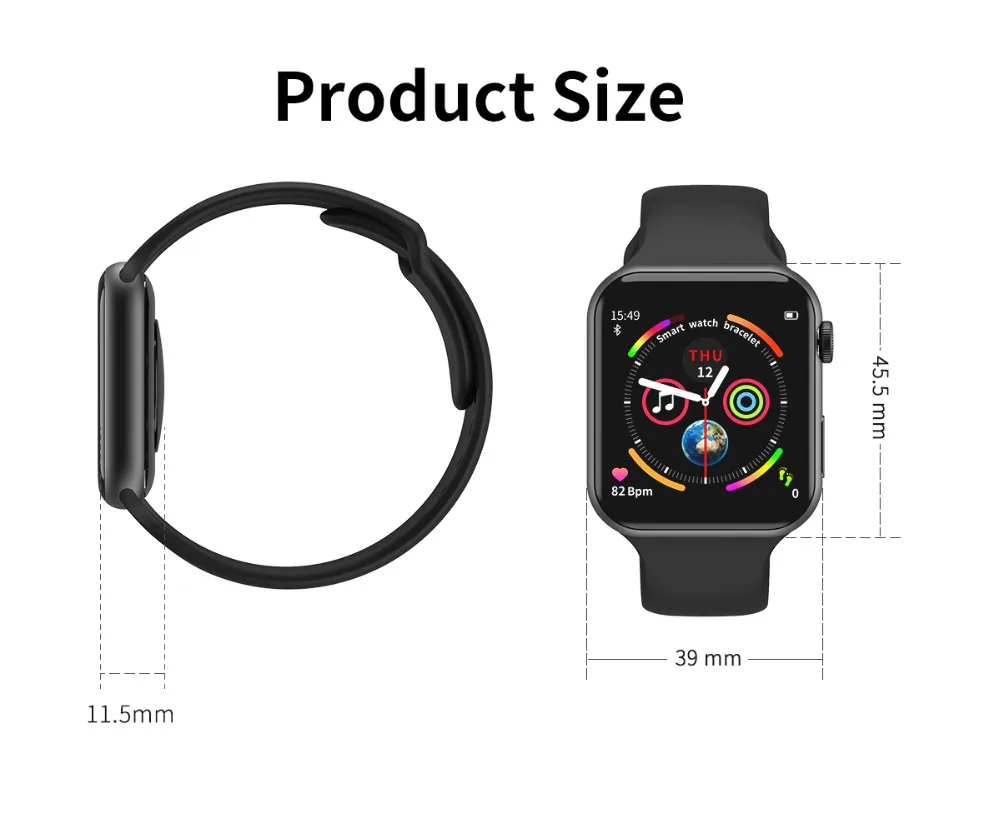 F10 Смарт часы Bluetooth Полный сенсорный экран Smartwatch монитор сердечного ритма водонепроницаемый IP67 умный Браслет PK для Apple Watch IWO8