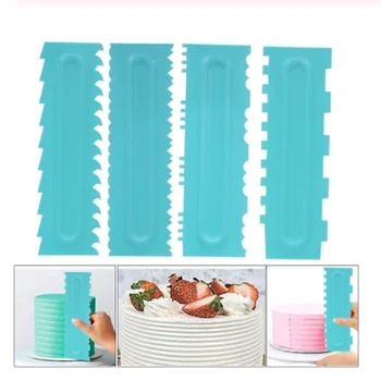 

1PC Cake Decorating Comb Cake Scraper Smoother Cream Decorating Pastry Icing Comb Fondant Spatulas Baking Pastry Tools