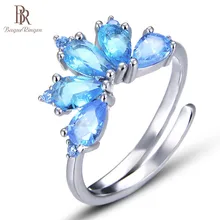 Bague Ringen S925 чистое серебряное кольцо с кристаллом Женская мода Личность ювелирные изделия корейский свежий творческий хвост кольцо аксессуары Лотос