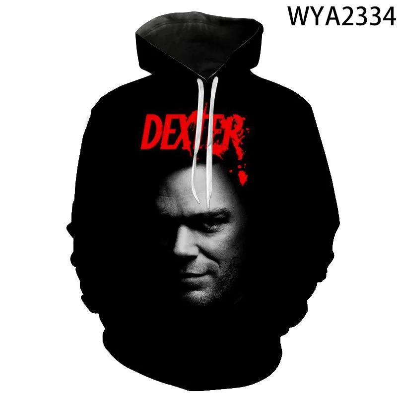 Новинка 2020 свитшоты Dexter для мужчин и женщин детский пуловер с 3D принтом толстовки