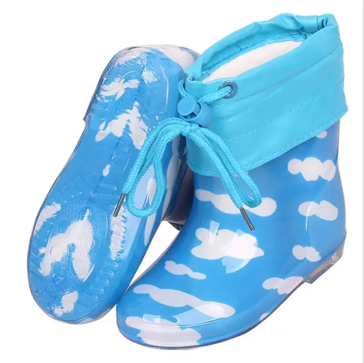 Новые Модные Классические резиновые сапоги для девочек, непромокаемые сапоги для мальчиков и девочек, детские резиновые сапоги с милым принтом, водонепроницаемые - Цвет: show picture