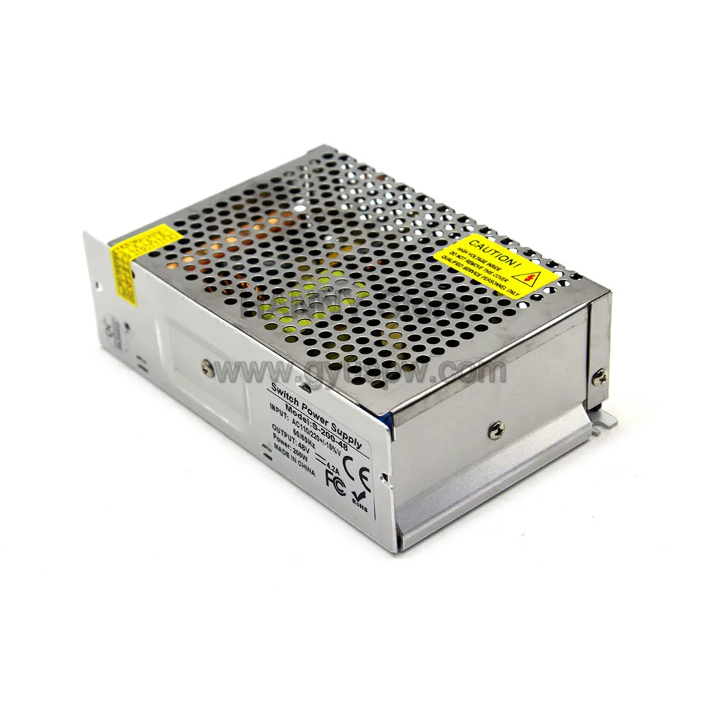 Одиночный выход 48V 4.2A 200W Выключатель питания Трансформаторы 110v 220V AC DC48V SMPS для Светодиодный шаговый двигатель с ЧПУ