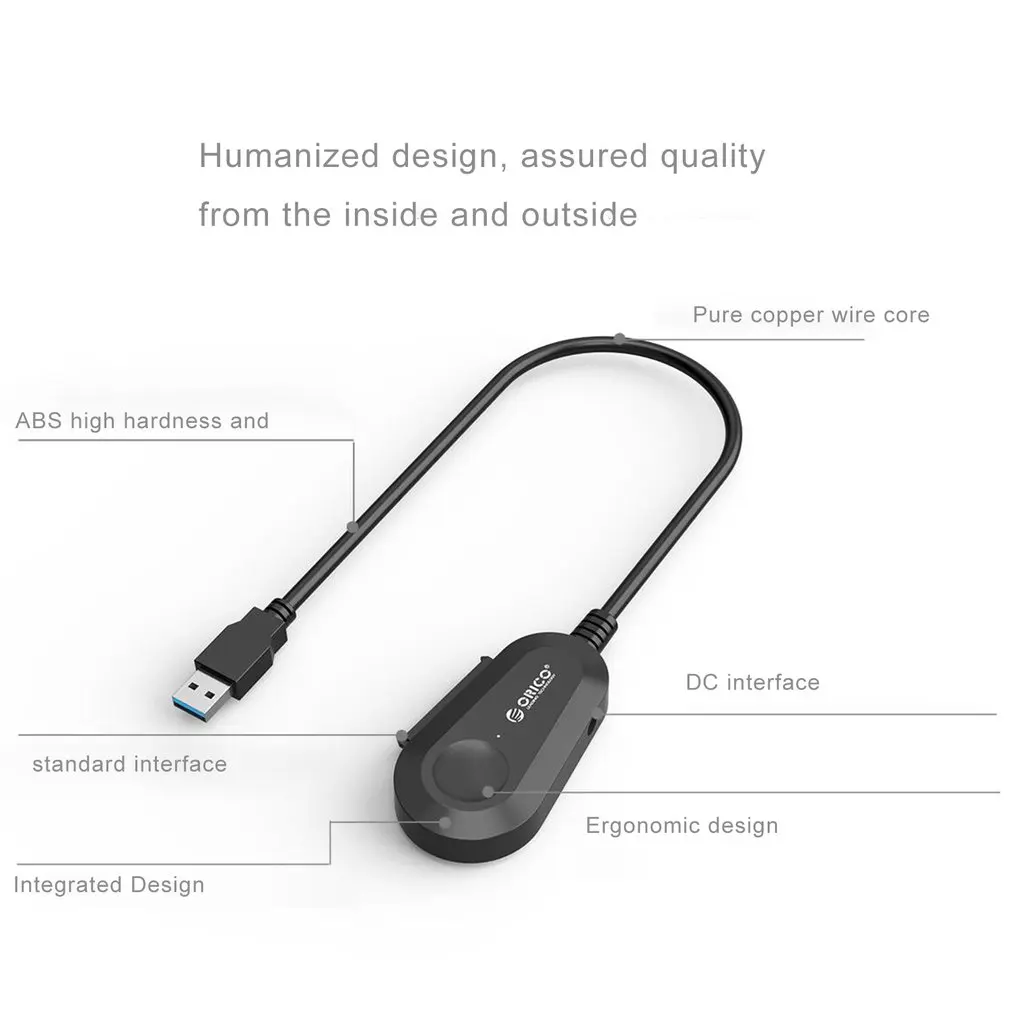 Адаптер ORICO SATA для USB USB3.0 с адаптером питания 12V 2A EU US Чехол для 2,5 дюймов 3,5 дюймов внешний SSD HDD жесткий диск