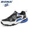 BONA 2022 New Style Action leather Sneakers Men Trainers  Zapatillas Hombre Shoes Man Masculino Sports Running Shoes Comfortable ► Photo 3/6