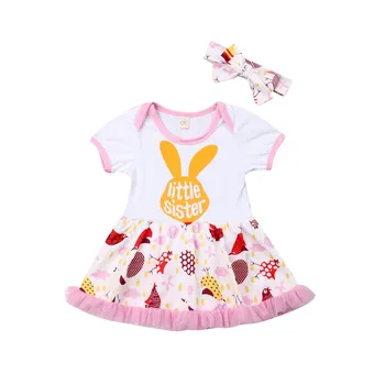 

Summer Toddler Newborn Baby Girls Flower Lace Princess Party Birthday Tutu Dress+Headwear For Baby Girls Outfits