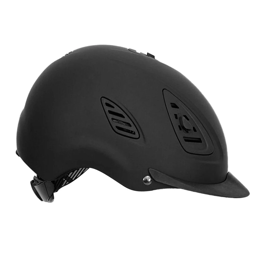 CE Adjustable Children Horse Riding Helmet Safety Hat Protective Gear Black 52-56cm 57-61cm
