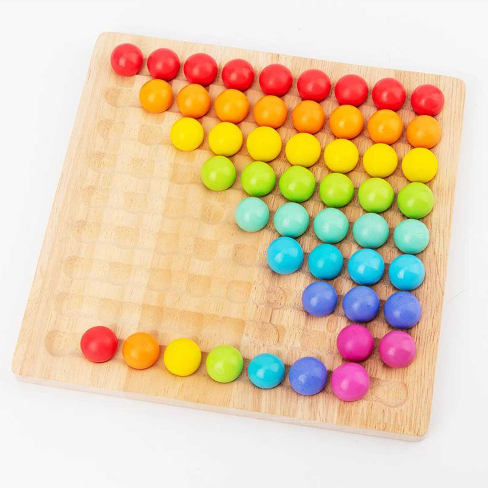 

Wood Montessori Kids Hands Brain Training Clip Beads Puzzle Board Game