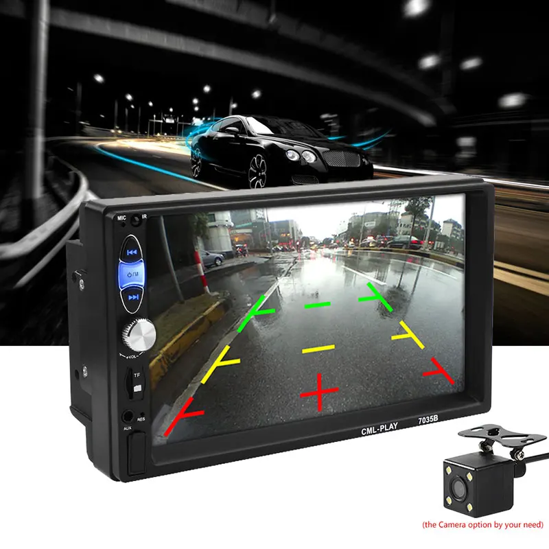 2DIN 7-дюймовый автомобильный MP5 Bluetooth FM/USB/AUX TF цветными пуговицами Авто MP5 плеер заднего вида Сенсорный экран 32 Гб 21 пульта дистанционного управления Управление