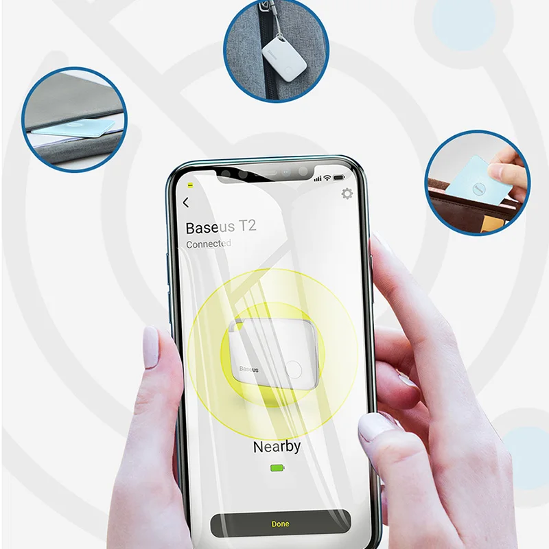 ZK30 GPS Locator Tracker Wireless Smart Tag Key Finder Anti-lost Alarm Finder Locator Wallet Anti Lost Alarm Tag