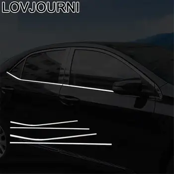 

Window Foot Pedal Exterior Automobile Auto Modified Bright Sequins Trim Parts Protecter Covers 14 15 16 17 18 FOR Toyota Corolla