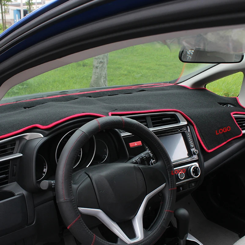 Car внутренняя Авто приборной панели крышки колодки козырек от солнца приборную панель коврик для Honda Fit с логотипом