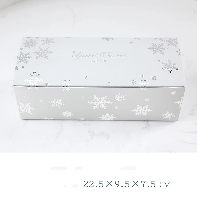 silver empty box 5 шт. серебристо-черная коробка для упаковки печенья, конфет, кексов, рождественские подарки на год, десерты выпечка, прямоугольные коробки - Цвет: silver empty box