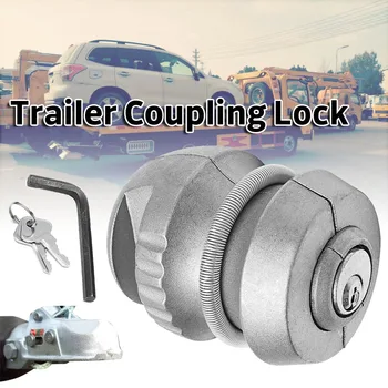 

Zinc Alloy Trailer Lock Hitchlock Trailer Hitch Coupling Lock Ball Lock Trailer Coupling Lock Caravan Lock Universal 50x65.5mm