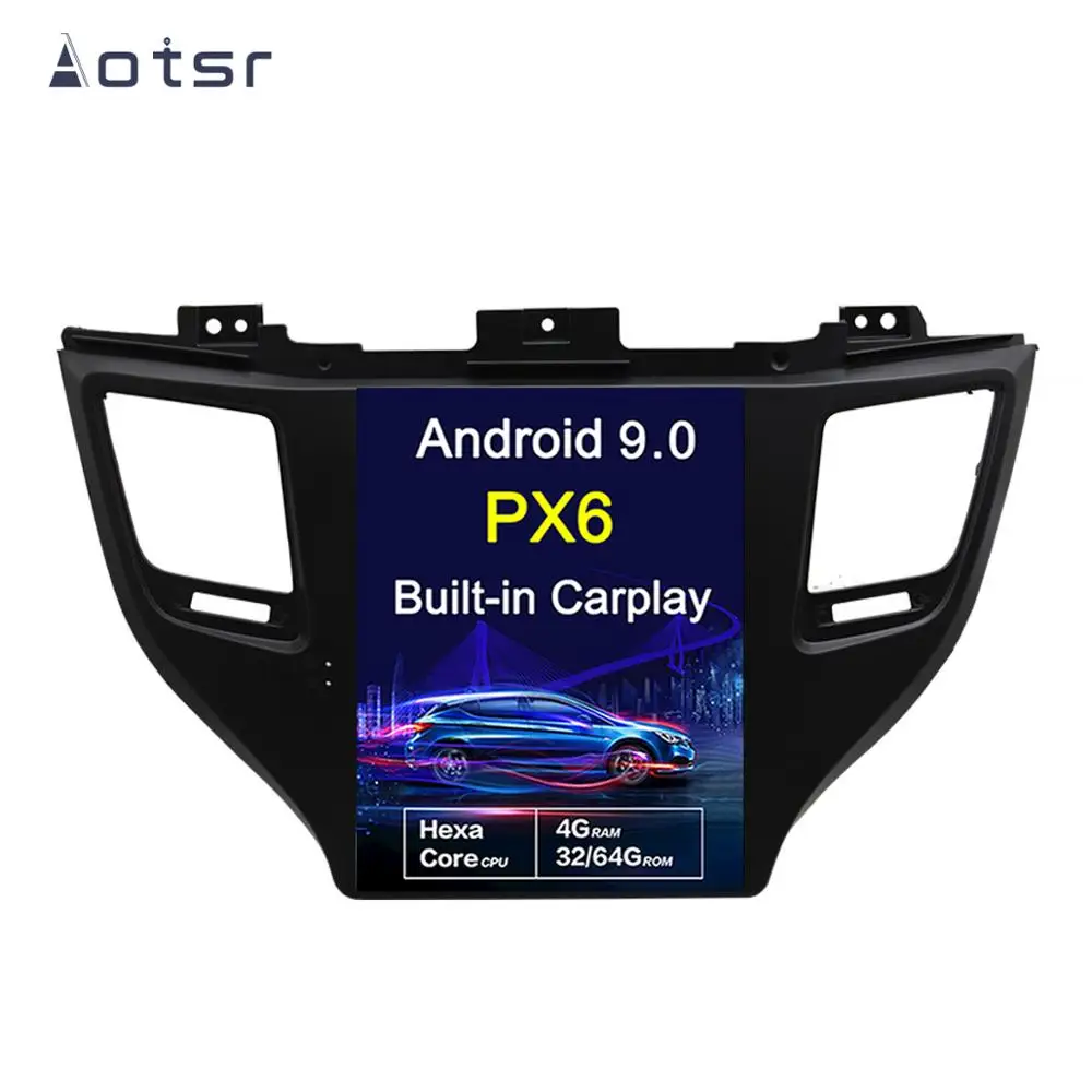 Tesla стиль Android 9,0 10," Автомобильный Радио gps навигация для hyundai Tuscon- магнитофон головное устройство мультимедийный плеер