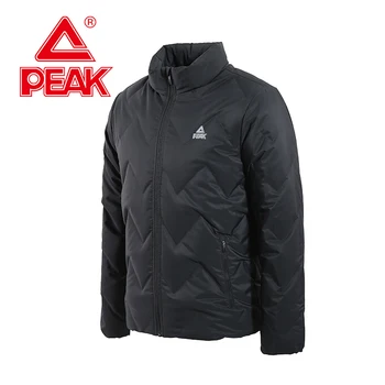 

Peak Men Down Jacket Training Sports Coat Polyester 80% Gray Duck Warm Windproof Jacket Fashion Fit Comfortable Cotton Coat