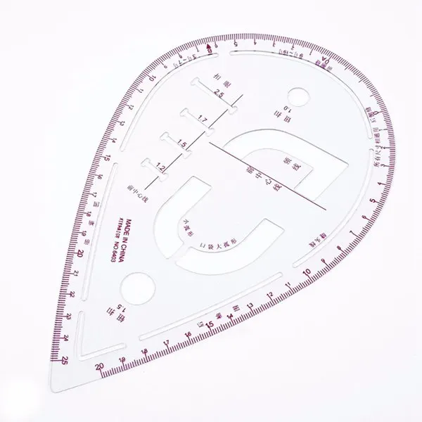 7Pcs/Set ruler tailor measuring curve kit transparent sewing drawing sleeve arm French cutting paddle shap | Канцтовары для офиса