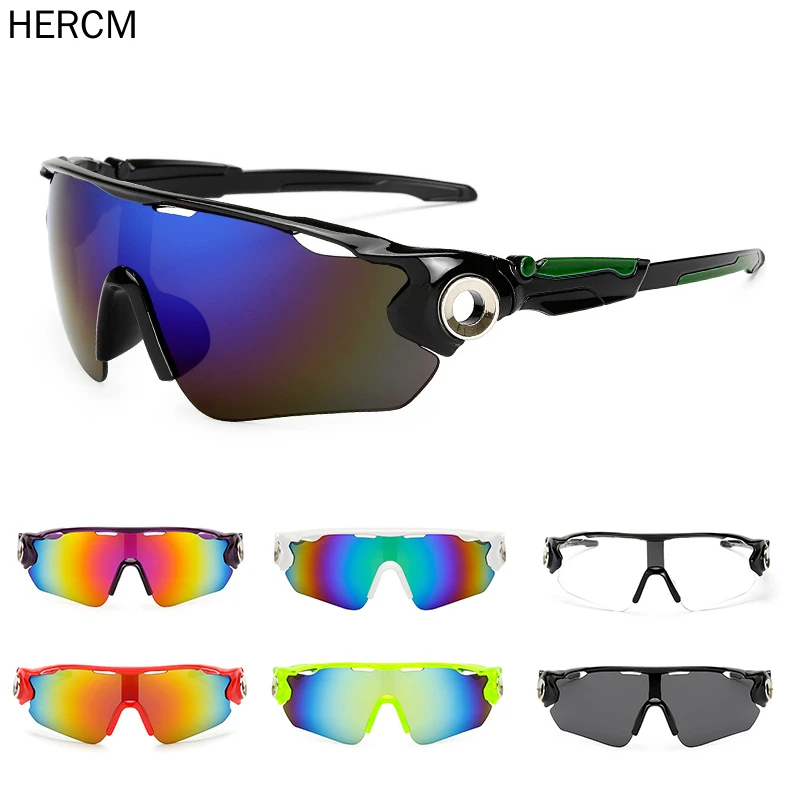 

Hercm 2020 Outdoor Cycling Sunglasses Sprot Bike MTB Mountain Bicycle Glasses Motorcycle Fish Sunglasses Cycling Eyewear