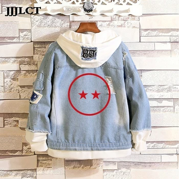 

Monkey King Dragon Ball Super Cosplay Hoodies Costume Men Women Denim Coat Fake Two Pieces Sweatshirt Casual Full Print