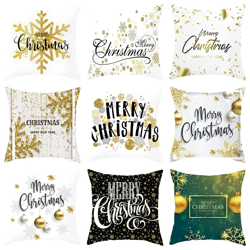 

Christmas Sofa Pillow Case Super Soft Sofa Car Throw Cushion Cover Home Decor Pillowcover Christmas style Pillowcase Claus Xmas