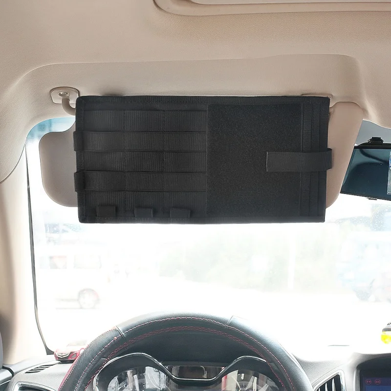 

New Multi-pocket Outdoor Tools Visor Panel Car Sun Visor Organizer CD Bag For Travel Kits Auto Accessories Yq
