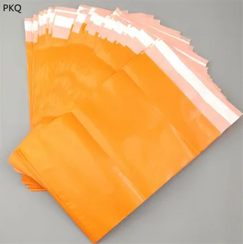 

50pcs Orange Poly Package Bag Plastic Envelope Bags Self Adhesive Mailer for Shipping 38*52cm/ 40*55cm/45*55cm/45*60cm/50*60cm
