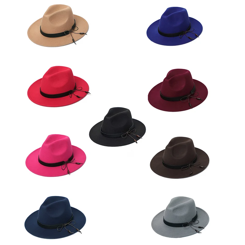 Осенняя фетровая шляпа, Мужская церковная фетровая шляпа, зимняя винтажная мужская элегантная фетровая шляпа с имитацией шерсти, модная шляпа