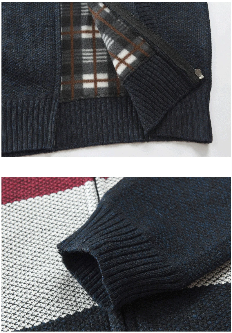 Зимний мужской флисовый свитер пальто толстый кардиган Мужская одежда осень