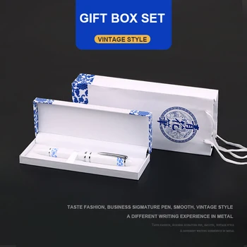 

1 PC High Quality Ballpoint Pen Metal Business Writing Signing Calligraphy Pens Gift Box Office School Stationary Supplies RL143