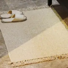 60x90 см японский хлопковый тканый прямоугольный ковер с кисточками, Цветной полосатый коврик для двери, моющийся коврик для пола, ковер для домашнего декора