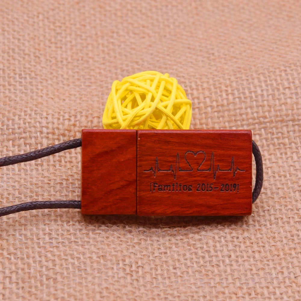 Деревянный USB флеш накопитель на шнурке Флешка из кленового дерева 2 0 4 ГБ 8 16 32 64