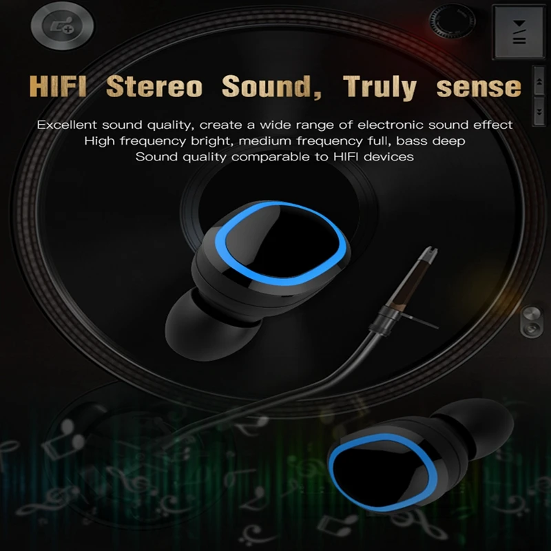 

High Fidelity T16 TWS Wireless In-ear With Charging Box Sports Earbuds 3D Stereo for Apple IOS Android Bluetooth Earphone