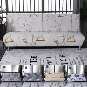 

Universal Armless Sofa Bed Cover Modern Folding Seat Covers Stretch Covers Sofa Protector Elastic Spandex Cover