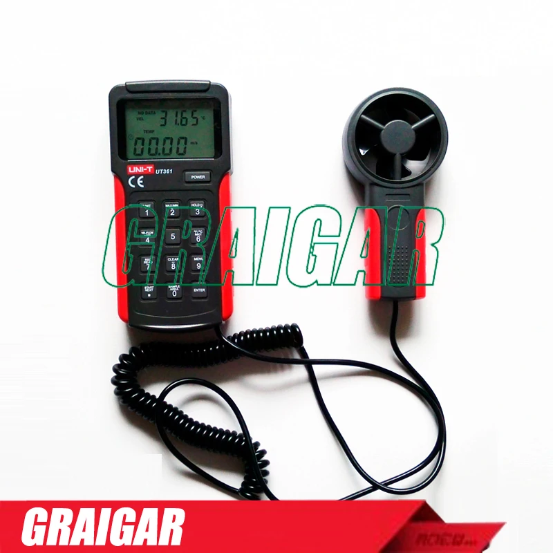 

UT361 Anemometer Wind Speed gauge meter Temperature Measuring Air Velocity Flow