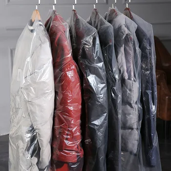 

15 Pieces/Set Garment Bag Suit Dust Dress Clothes Cover Bag Transparent Plastic Thickening Garment Bags
