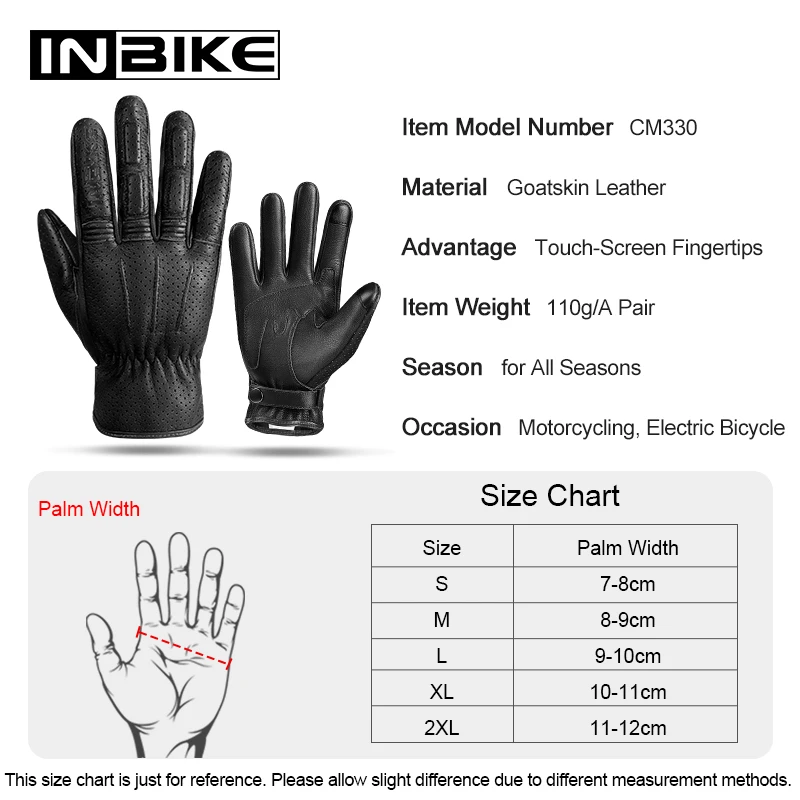 INBIKE мягкие кожаные мотоциклетные перчатки премиум класса из козьей кожи