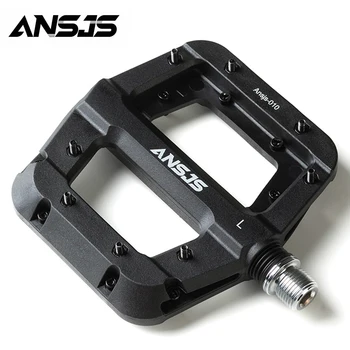 

Ansjs Wide Platform Bike Pedals Mountain Bike Pedals Lightweight Nylon Fiber Bicycle Platform Pedals for BMX MTB 9/16"