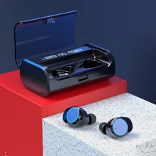 TWS беспроводные наушники Bluetooth 5,0 Наушники дисплей питания сенсорный контроль спортивные стерео наушники гарнитура с зарядным чехлом 4000mA