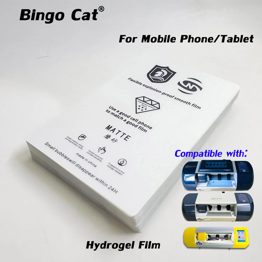 50pc Flexible Hydrogel Film Screen Protector Compatible For Mobile Phone Pad Film Cutting Machine Plotter Front Screen Film
