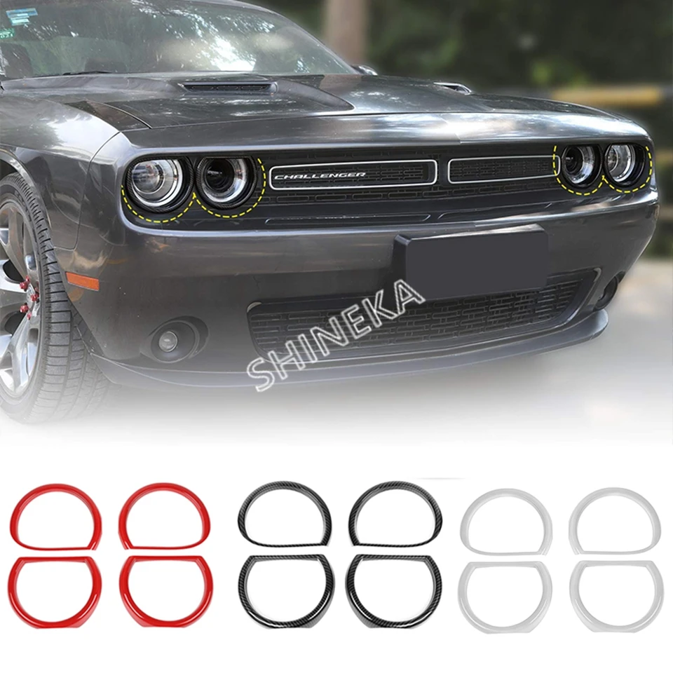 SHINEKA автомобильный стикер для Dodge Challenger+ головной светильник, передний светильник, декоративная отделка для Dodge Challenger up