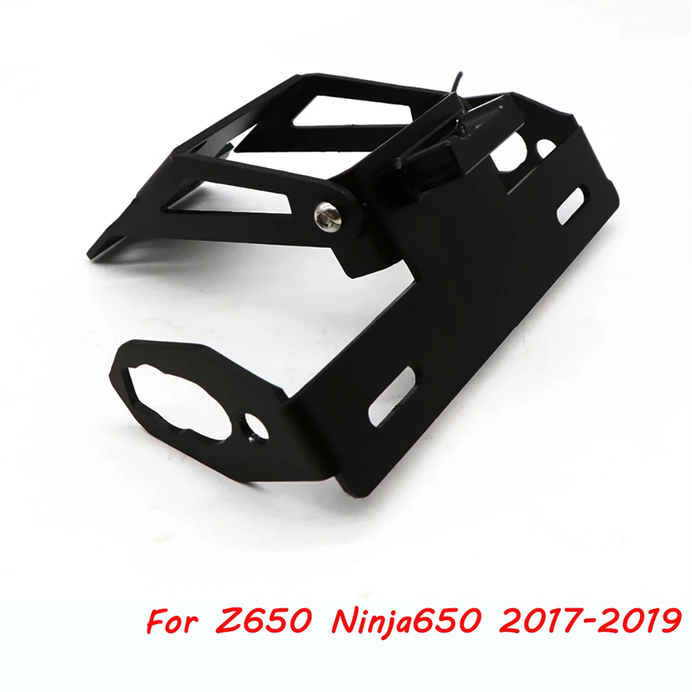 

Motorcycle Rear License Plate Holder Frame Bracket with LED Tail Light For Kawasaki Z650 Ninja650 2017-2019