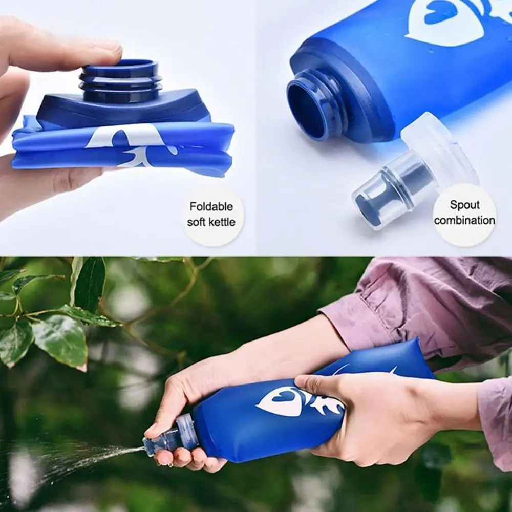 Sports TPU Collapsible Folding Soft Flask Water Bag Bladder Kettle Water 500ML Hydration Cup / Bottles Water 250 Bottle 4