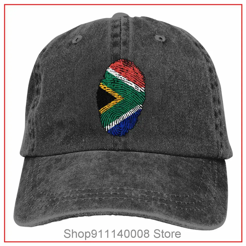 South Africa Flag Fingerprint Men Women Bucket Hats Baseball Caps