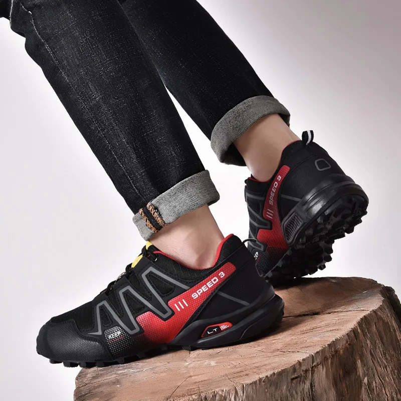 Koop Big Size 39 48 Wandelschoenen Mannen Slip Slip Bergbeklimmen Sneakers Mannen winter Outdoor Sport Schoenen Man Klimmen schoenen Man
