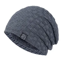 Men's Plus Fleece Knitted Hat Aldult Winter Fashion All-match Thick Woolen Hats Youth Outdoor Ski Cap Ear Protectors 2022 NEW