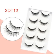 5 пар ресницы 3D натуральные длинные ресницы 3DT12