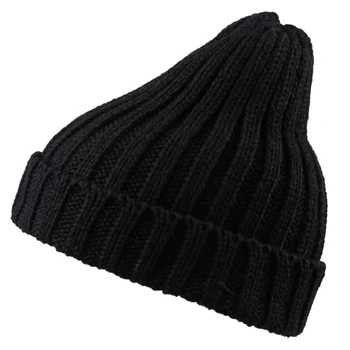 

Men Wool Warm Ski Wool Hat in Winter (black)